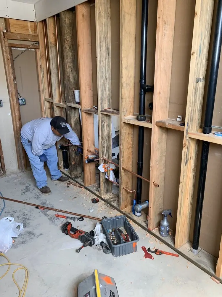 Commercial rough-in plumbing for Water Heater Replacement in West Brandywine